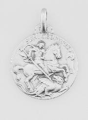 Médaille Saint Georges en Argent Massif - 18mm