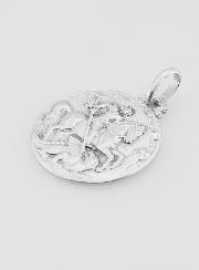 Médaille Saint Georges en Argent Massif - 18mm