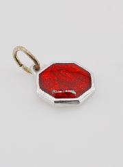 Médaille Notre Dame de Lourdes 11mm - Rouge