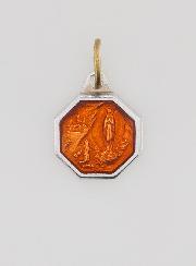 Médaille Notre Dame de Lourdes 11mm - Orange
