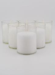 6 Bougies Votives - Veilleuses Blanches - 20h