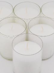 6 Bougies Votives - Veilleuses Blanches - 20h