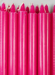 12 Bougies Teintées Masse de Prières Rose