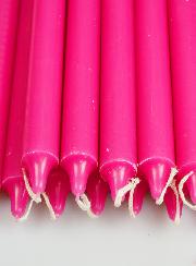 12 Bougies Teintées Masse de Prières Rose
