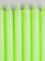 6 Bougies Teintées Masse Couleur Vert Pâle - Vert Clair