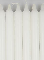 6 Bougies Teintées Masse Couleur Blanche