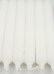 6 Bougies Teintées Masse Couleur Blanche