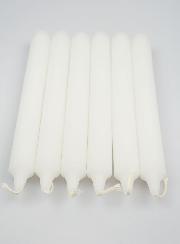 6 Bougies Teintées Masse Couleur Blanche