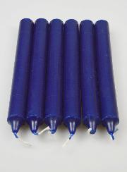 6 Bougies Teintées Masse Couleur Bleu Marine