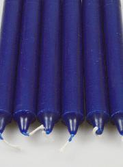 6 Bougies Teintées Masse Couleur Bleu Marine