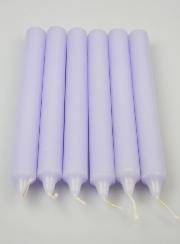 6 Bougies Teintées Masse Couleur Parme