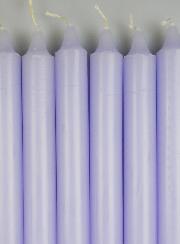 6 Bougies Teintées Masse Couleur Parme