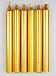 6 Bougies Couleur Or