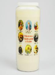 Bougie de Neuvaine Prier nos Saints pour les Malades - 17.5cm
