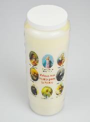 Bougie de Neuvaine Prier nos Saints pour les Malades - 17.5cm