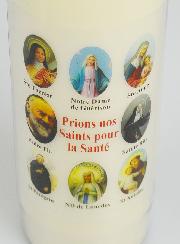 Bougie de Neuvaine Prier nos Saints pour les Malades - 17.5cm