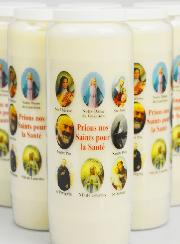 Lot de 6 Bougies de Neuvaine Prier nos Saints pour les Malades