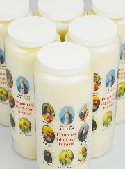 Lot de 6 Bougies de Neuvaine Prier nos Saints pour les Malades