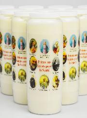 Lot de 10 Bougies de Neuvaine Prier nos Saints pour les Malades