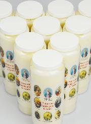 Lot de 10 Bougies de Neuvaine Prier nos Saints pour les Malades