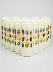 Lot de 20 Bougies de Neuvaine Prier nos Saints pour les Malades