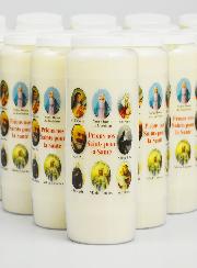 Lot de 20 Bougies de Neuvaine Prier nos Saints pour les Malades