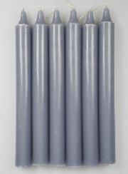 6 Bougies Teintées Masse Couleur Grise