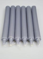 6 Bougies Teintées Masse Couleur Grise