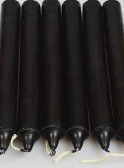 6 Bougies Teintées Masse Couleur Noire