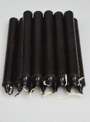 12 Bougies Teintées Masse de Prières Noires
