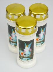 Lot de 3 Bougies de Cimetière Ange-Gardien