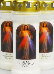 Lot de 3 Bougies de Cimetière - Miséricorde Divine