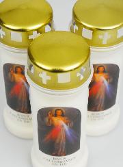 Lot de 3 Bougies de Cimetière - Miséricorde Divine