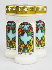 Lot de 3 Bougies de Cimetière - Saint Esprit