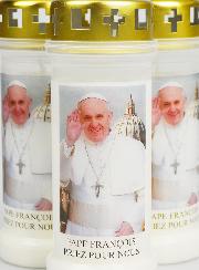 Lot de 3 Bougies de Cimetière - Pape François