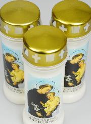 Lot de 3 Bougies de Cimetière - Saint Antoine
