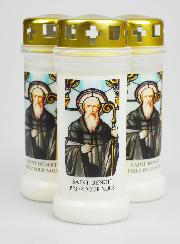 Lot de 3 Bougies de Cimetière - Saint Benoît