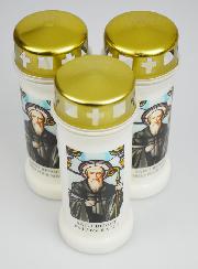 Lot de 3 Bougies de Cimetière - Saint Benoît