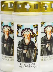 Lot de 3 Bougies de Cimetière - Saint Benoît