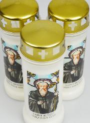 Lot de 3 Bougies de Cimetière - Saint Benoît