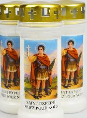Lot de 3 Bougies de Cimetière - Saint Expédit