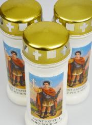 Lot de 3 Bougies de Cimetière - Saint Expédit