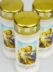 Lot de 3 Bougies de Cimetière - Saint Joseph