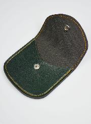 Pochette à Chapelet Verte - Cuir