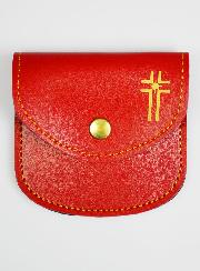 Pochette à Chapelet Rouge - Cuir