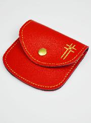 Pochette à Chapelet Rouge - Cuir
