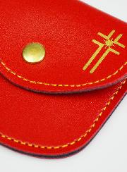 Pochette à Chapelet Rouge - Cuir