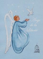 Carte de Confirmation Bleue - Ange de la Liberté - 10 X 15cm