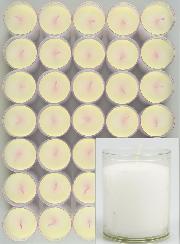 12 Bougies Votives - Veilleuses Blanches - 20h
