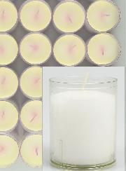 12 Bougies Votives - Veilleuses Blanches - 20h